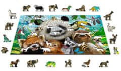 InnoVibe Wooden City Dřevěné puzzle Vítejte v džungli 2v1, 505 dílků EKO