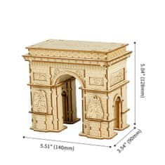 InnoVibe Arc de Triomphe - Vítězný oblouk - 3D dřevěná stavebnice - dekorace