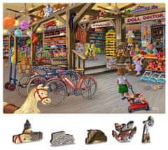 InnoVibe Wooden City Dřevěné puzzle V hračkářství 2v1, 200 dílků EKO