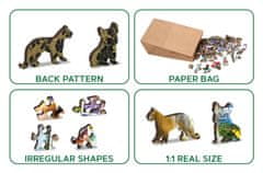InnoVibe Wooden City Dřevěné puzzle Zvířecí pohlednice 2v1, 505 dílků EKO
