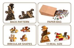 InnoVibe Wooden City Dřevěné puzzle Santova dílna 2v1, 505 dílků EKO