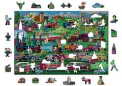 InnoVibe Wooden City Dřevěné puzzle Veteráni 2v1, 505 dílků EKO