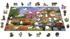 InnoVibe Wooden City Dřevěné puzzle Chata na jaře 2v1, 505 dílků EKO