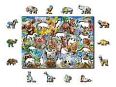 InnoVibe Wooden City Dřevěné puzzle Zvířecí pohlednice 2v1, 200 dílků EKO
