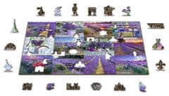 InnoVibe Wooden City Dřevěné puzzle Levandulová Francie 2v1, 150 dílků EKO