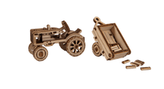 InnoVibe Wooden City 3D puzzle Superfast Americký traktor s vlečkou