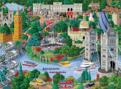 InnoVibe Wooden City Dřevěné puzzle Londýnské památky 2v1, 505 dílků EKO