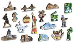 InnoVibe Wooden City Dřevěné puzzle Viktoriánská ulice 2v1, 200 dílků EKO