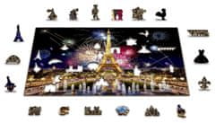 InnoVibe Wooden City Dřevěné puzzle Noční Paříž 2v1, 300 dílků EKO