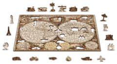 InnoVibe Wooden City Dřevěné puzzle Antická mapa světa 2v1, 75 dílků EKO