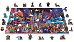 InnoVibe Wooden City Dřevěné puzzle Silvestr 2v1, 505 dílků EKO