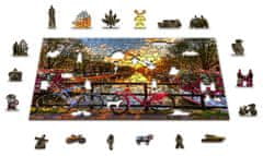 InnoVibe Wooden City Dřevěné puzzle Kola v Amsterdamu 2v1, 300 dílků EKO