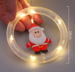 InnoVibe LED teplý bílý závěs s ozdobami s vánočními motivy - 3 m, 125 LED