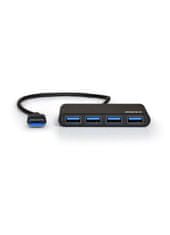 Port Designs PORT CONNECT USB HUB, 4x USB 3.0, černý