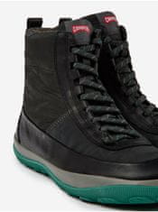 Camper Černé pánské kotníkové kožené zimní boty Camper 44