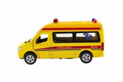 InnoVibe Auto ambulance kov/plast 15cm na baterie se světlem se zvukem na zpětné natažení 6ks v boxu