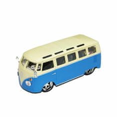 BBurago 1:32 Plus Volkswagen Van Samba modro-bílá