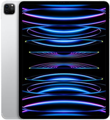 Apple iPad Pro 12,9 2022, Cellular, supervýkonný procesor, velký displej, M2, 8GB ram, velký displej, duální ultraširokoúhlý fotoaparát, truedepth kamera, hloubkový snímač Lidar, rozšířená realita, Face ID, čtečka obličeje