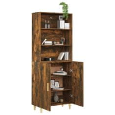 Greatstore Skříň highboard kouřový dub kompozitní dřevo