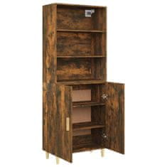 Greatstore Skříň highboard kouřový dub kompozitní dřevo