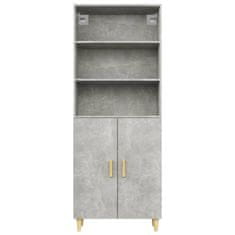 Greatstore Skříň highboard betonově šedá kompozitní dřevo