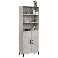 Greatstore Skříň highboard betonově šedá kompozitní dřevo