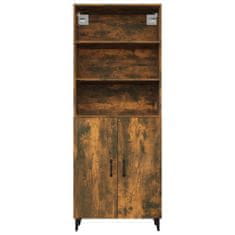 Greatstore Skříň highboard kouřový dub kompozitní dřevo