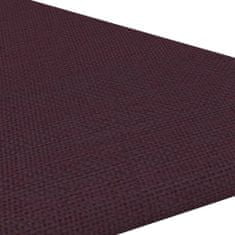 Vidaxl Nástěnné panely 12 ks fialové 30 x 30 cm textil 1,08 m²