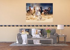 AG Design Běžící koně, dekorativní polštář , 45 x 45 cm, CN 3602