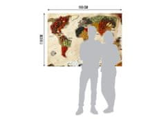 AG Design Mapa světa z koření, vliesová fototapeta, 155x110 cm