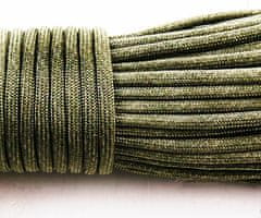 Kraftika Parašňůra, paracord 330, khaki zelená, splétaná