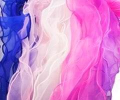 Kraftika Organzová stužka, náhodný mix barev - fialová, růžová