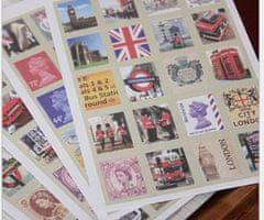 Kraftika Poštovní známky s motivem itálie, řím, vintage známky