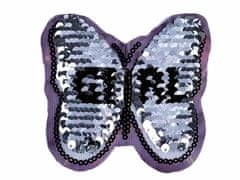 Kraftika 1ks fialovorůž ost. aplikace motýl s oboustrannými flitry