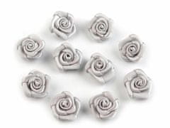 Kraftika 10ks fialková saténová růže 10 mm, saténové k našití