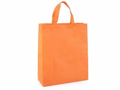 Kraftika 1ks oranžová nákupní taška z netkané textilie 34x40cm