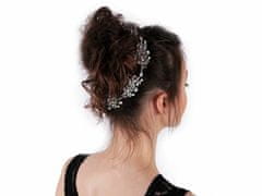 Kraftika 1ks crystal štrasová ozdoba do vlasů s perlami a hřebínky