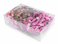 Kraftika 1ks růžová korálová květinový věneček do vlasů
