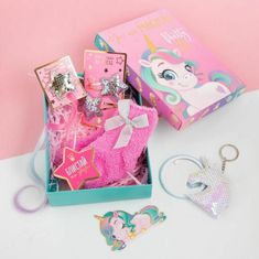 Kraftika Dárková sada pretty unicorn - ponožky a doplňky