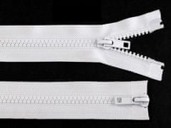 Kraftika 1ks white zip kostěný 5mm dělitelný 2 jezdce 100cm bundový,