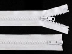 Kraftika 1ks white zip kostěný 5mm dělitelný 2 jezdce 90cm bundový