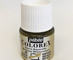 Pébéo Colorex inkoust 45ml zlatá, pébéo, akvarelové barvy