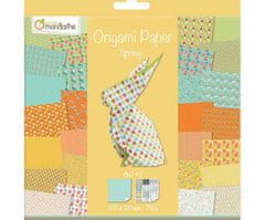 Kraftika Papíry na origami 20x20cm (60ks) spring, avenue mandarine