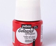 Pébéo Setacolor 45ml červená rumělka barva na textil,