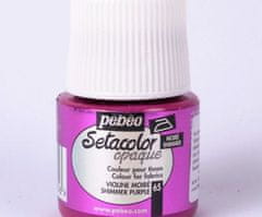 Pébéo Setacolor 45ml metalická purpurová barva na textil,