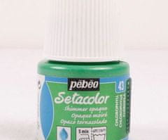 Pébéo Setacolor 45ml shimmer chlorofylově zelená barva na textil,