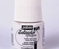 Pébéo Setacolor 45ml titanová bílá barva na textil,