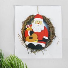 Kraftika Diy kit vánoční ozdoba od felt "wreath - santa claus s