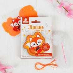 Kraftika Diy kit brooch z pocitu "fox s koláčem", felt