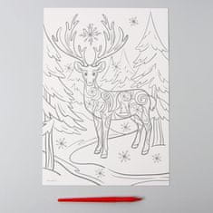 Kraftika Gravírování "deer in the forest" a4